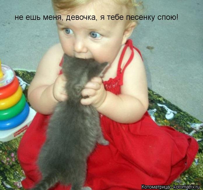 не ешь меня, девочка, я тебе песенку спою!... Котоматрица: не ешь меня, девочка, я тебе песенку спою!