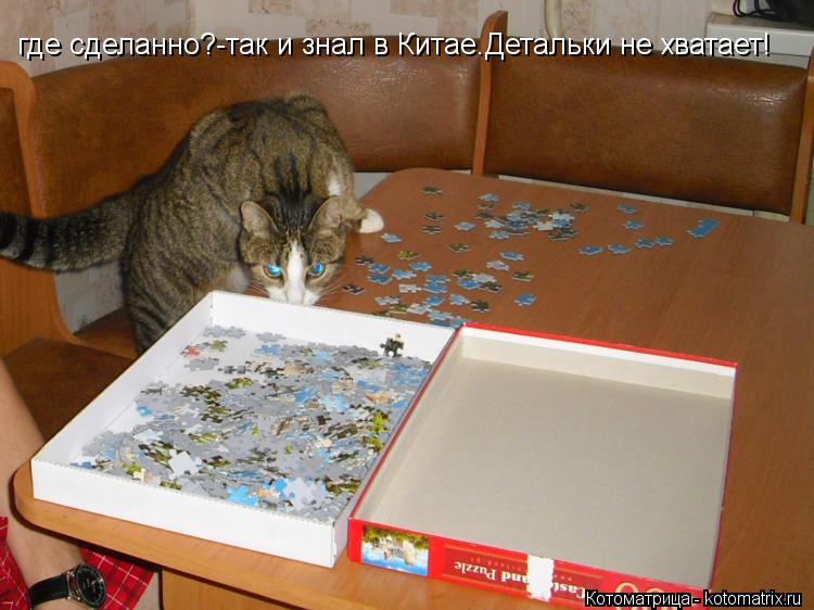 Котоматрица: где сделанно?-так и знал в Китае.Детальки не хватает!