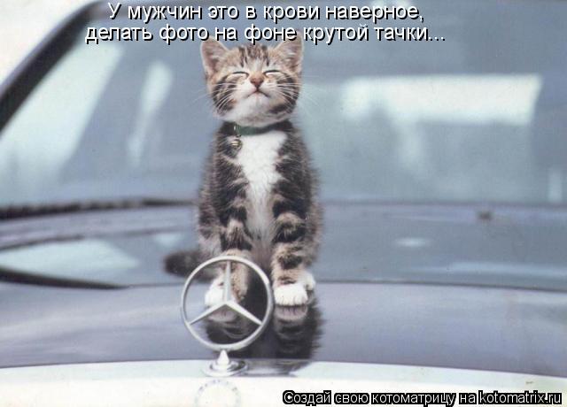 У мужчин это в крови наверное, делать фото на фоне крутой тачки...... Котоматрица: У мужчин это в крови наверное, делать фото на фоне крутой тачки...