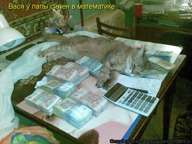 Вася у папы силен в математике... Котоматрица: Вася у папы силен в математике