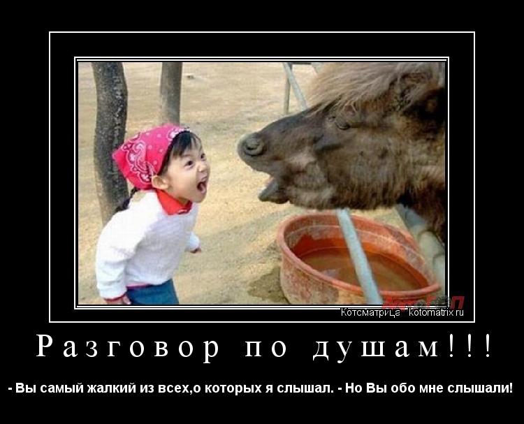 Разговор по душам!!! - Вы самый жалкий из всех,о которых я слышал. - Но Вы обо мне слышали! ... Котоматрица: Разговор по душам!!! - Вы самый жалкий из всех,о которых я слышал. - Но Вы обо мне слышали!