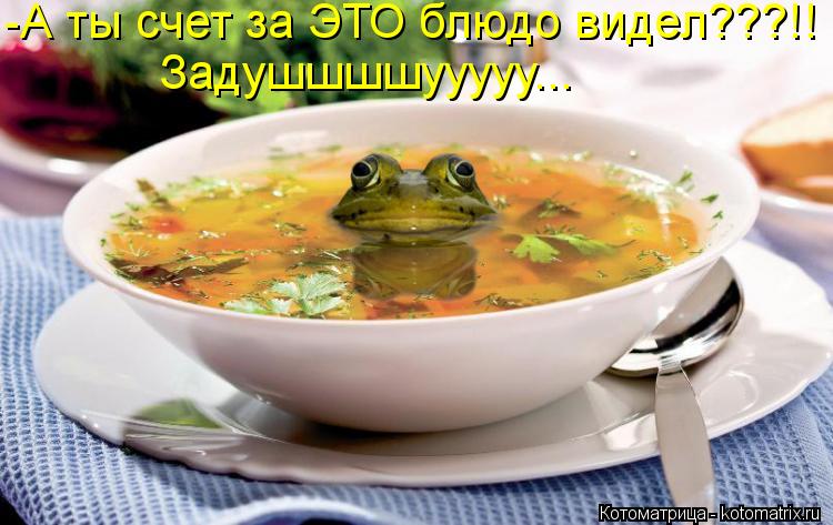 -А ты счет за ЭТО блюдо видел???!! Задушшшшууууу...... Котоматрица: -А ты счет за ЭТО блюдо видел???!! Задушшшшууууу...