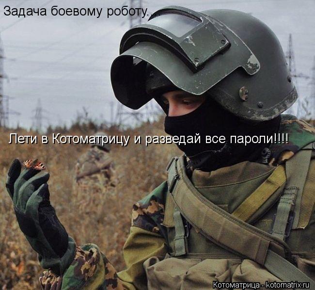 Задача боевому роботу.... Лети в Котоматрицу и разведай все пароли!!!!... Котоматрица: Задача боевому роботу.... Лети в Котоматрицу и разведай все пароли!!!!