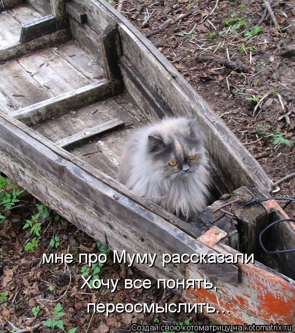 мне про Муму рассказали Хочу все понять, переосмыслить...... Котоматрица: мне про Муму рассказали Хочу все понять, переосмыслить...