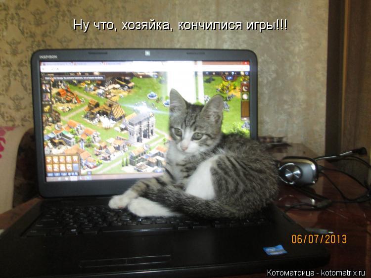 Ну что, хозяйка, кончилися игры!!!... Котоматрица: Ну что, хозяйка, кончилися игры!!!