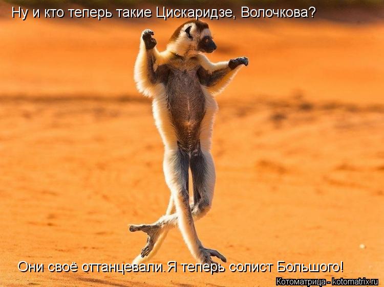 Ну и кто теперь такие Цискаридзе, Волочкова? Они своё оттанцевали.Я теперь солист Большого!... Котоматрица: Ну и кто теперь такие Цискаридзе, Волочкова? Они своё оттанцевали.Я теперь солист Большого!