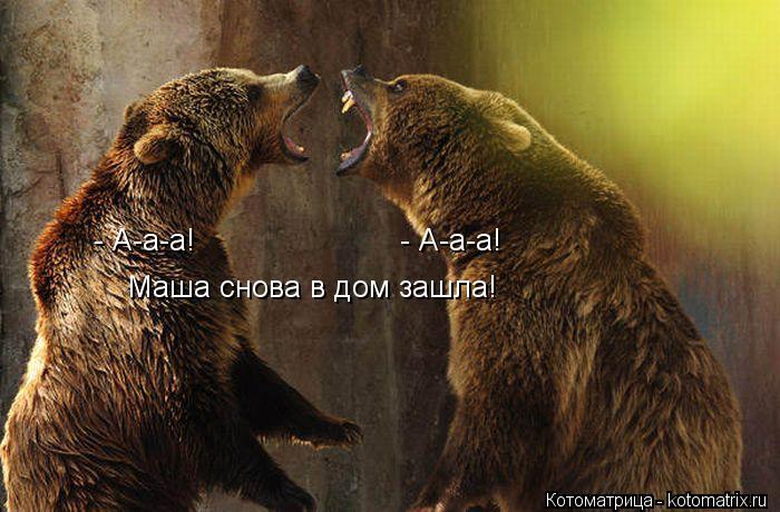 - А-а-а! - А-а-а! Маша снова в дом зашла!... Котоматрица: - А-а-а! - А-а-а! Маша снова в дом зашла!