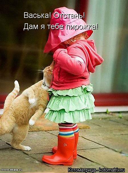 Васька! Отстань! Дам я тебе пирожка!... Котоматрица: Васька! Отстань! Дам я тебе пирожка!