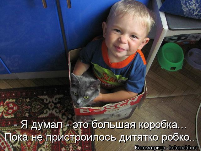 - Я думал - это большая коробка... Пока не пристроилось дитятко робко...... Котоматрица: - Я думал - это большая коробка... Пока не пристроилось дитятко робко...