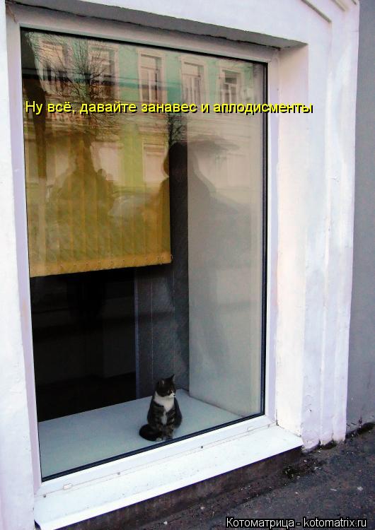 Ну всё, давайте занавес и аплодисменты... Котоматрица: Ну всё, давайте занавес и аплодисменты