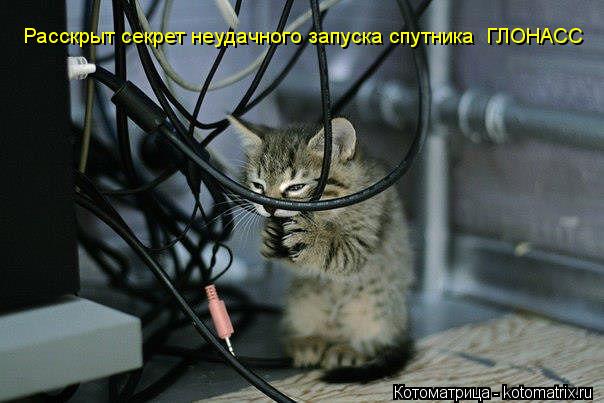 Расскрыт секрет неудачного запуска спутника ГЛОНАСС... Котоматрица: Расскрыт секрет неудачного запуска спутника ГЛОНАСС