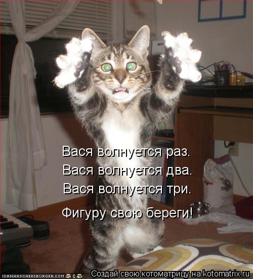 Вася волнуется раз. Вася волнуется два. Вася волнуется три. Фигуру свою береги! Фигуру свою береги!... Котоматрица: Вася волнуется раз. Вася волнуется два. Вася волнуется три. Фигуру свою береги! Фигуру свою береги!