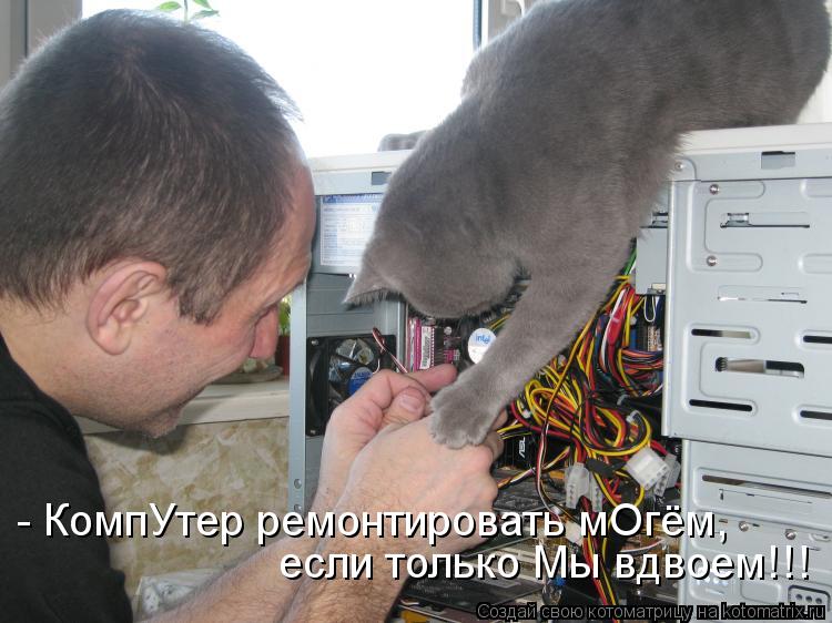 - КомпУтер ремонтировать мОгём, если только Мы вдвоем!!!... Котоматрица: - КомпУтер ремонтировать мОгём, если только Мы вдвоем!!!