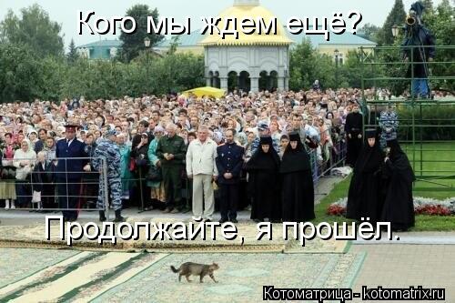 Кого мы ждем ещё? Продолжайте, я прошёл.... Котоматрица: Кого мы ждем ещё? Продолжайте, я прошёл.