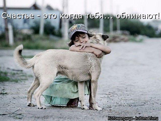 Счастье - это когда тебя... обнимают!!... Котоматрица: Счастье - это когда тебя... обнимают!!