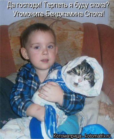 Да господи! Терпеть я буду скока? Угомоните Бенджамина Спока!... Котоматрица: Да господи! Терпеть я буду скока? Угомоните Бенджамина Спока!