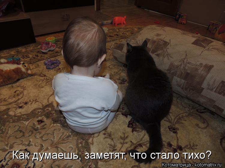 Как думаешь, заметят, что стало тихо?... Котоматрица: Как думаешь, заметят, что стало тихо?