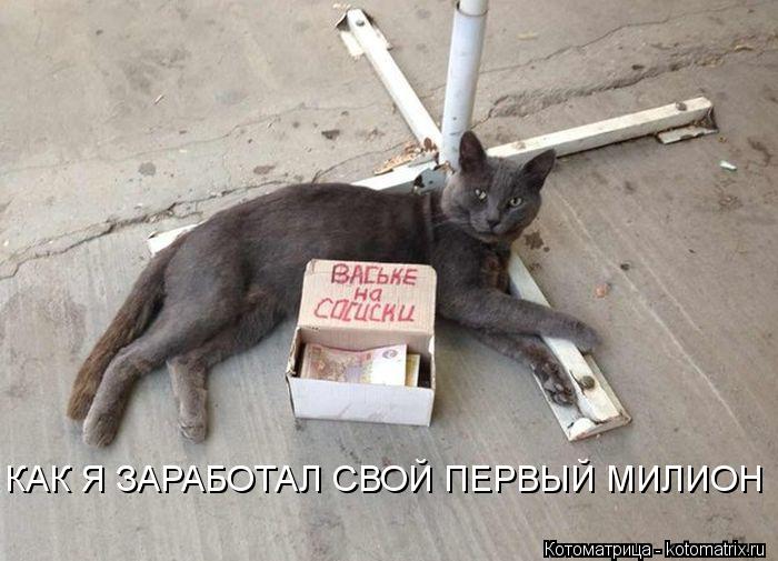 КАК Я ЗАРАБОТАЛ СВОЙ ПЕРВЫЙ МИЛИОН... Котоматрица: КАК Я ЗАРАБОТАЛ СВОЙ ПЕРВЫЙ МИЛИОН