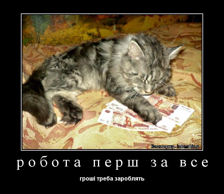 робота перш за все гроші треба зароблять... Котоматрица: робота перш за все гроші треба зароблять