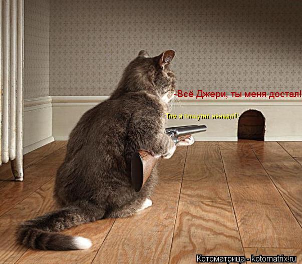 -Всё Джери, ты меня достал! Том,я пошутил,ненадо!!!-... Котоматрица: -Всё Джери, ты меня достал! Том,я пошутил,ненадо!!!-