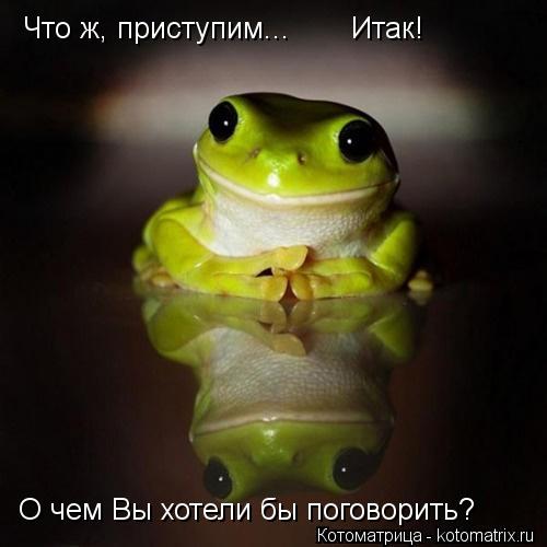 Что ж, приступим... Итак! О чем Вы хотели бы поговорить?... Котоматрица: Что ж, приступим... Итак! О чем Вы хотели бы поговорить?