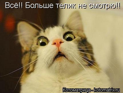 Всё!! Больше телик не смотрю!!... Котоматрица: Всё!! Больше телик не смотрю!!