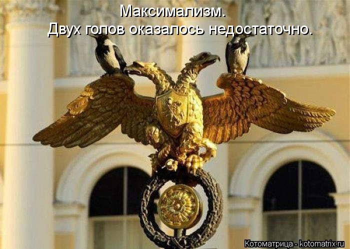 Максимализм. Двух голов оказалось недостаточно.... Котоматрица: Максимализм. Двух голов оказалось недостаточно.