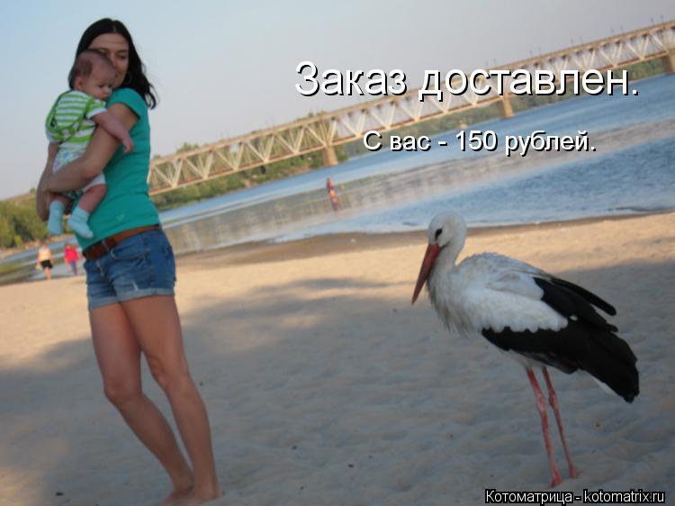 Заказ доставлен. С вас - 150 рублей.... Котоматрица: Заказ доставлен. С вас - 150 рублей.