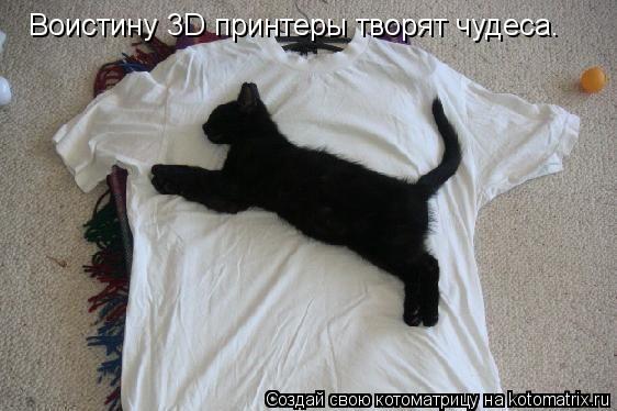 Воистину 3D принтеры творят чудеса.... Котоматрица: Воистину 3D принтеры творят чудеса.