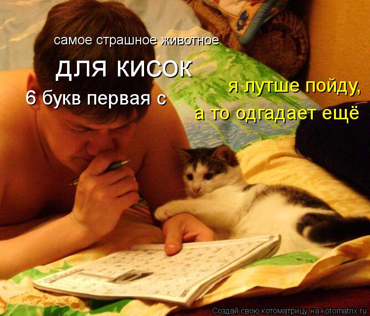 самое страшное животное для кисок 6 букв первая с я лутше пойду, а то одгадает ещё... Котоматрица: самое страшное животное для кисок 6 букв первая с я лутше пойду, а то одгадает ещё