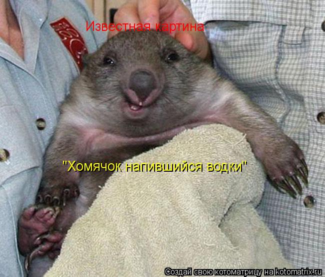 Известная картина "Хомячок напившийся водки"... Котоматрица: Известная картина "Хомячок напившийся водки"