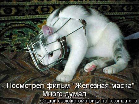 - Посмотрел фильм "Железная маска" Много думал...... Котоматрица: - Посмотрел фильм "Железная маска" Много думал...