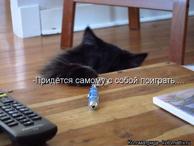 -Придётся самому с собой поиграть....... Котоматрица: -Придётся самому с собой поиграть....