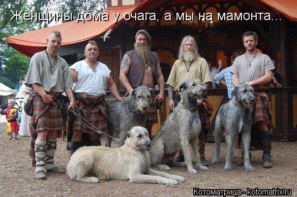Женщины дома у очага, а мы на мамонта...... Котоматрица: Женщины дома у очага, а мы на мамонта...