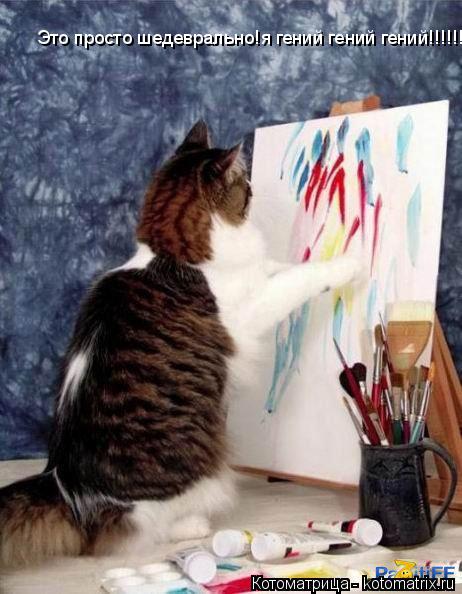 Это просто шедеврально!я гений гений гений!!!!!!!... Котоматрица: Это просто шедеврально!я гений гений гений!!!!!!!