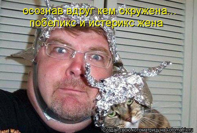 Котоматрица: осознав вдруг кем окружена... побеликс и истерикс жена