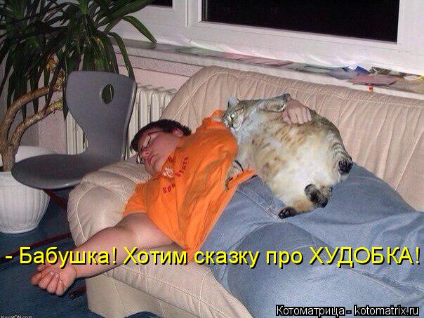 Котоматрица: - Бабушка! Хотим сказку про ХУДОБКА!