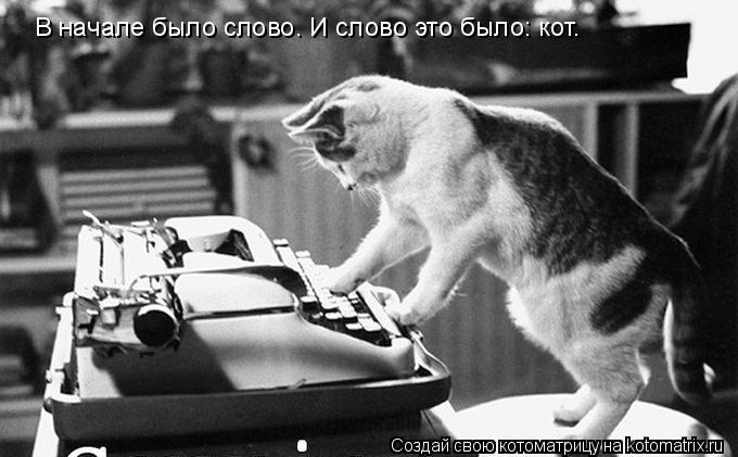 Котоматрица: В начале было слово. И слово это было: кот.