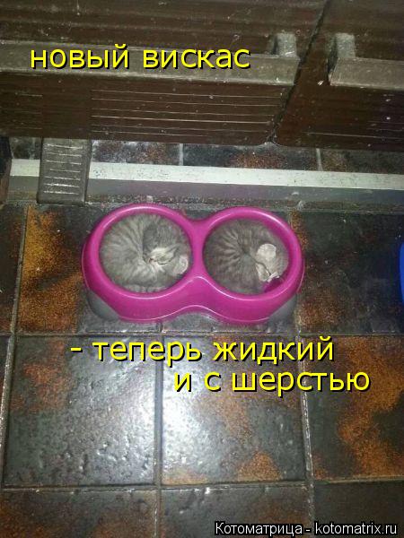Котоматрица: новый вискас  - теперь жидкий  и с шерстью