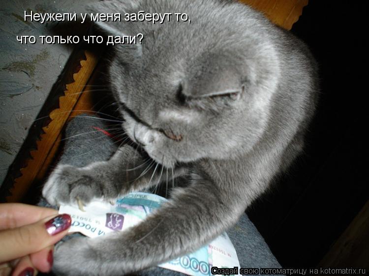 Котоматрица: Неужели у меня заберут то, Неужели у меня заберут то, что только что дали?