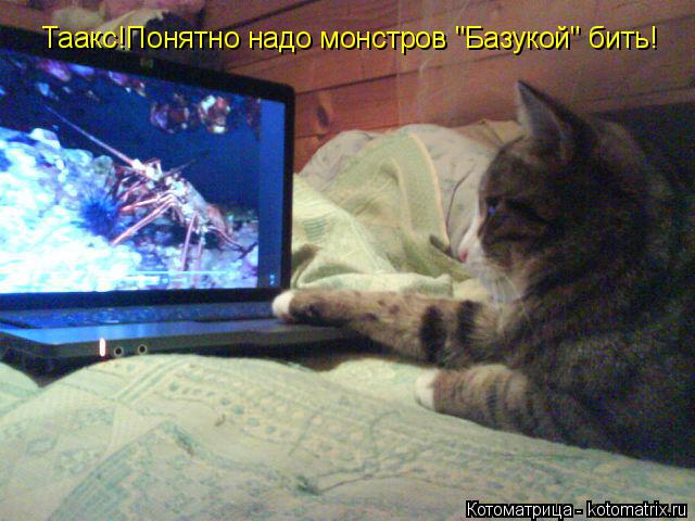 Котоматрица: Таакс!Понятно надо монстров "Базукой" бить!