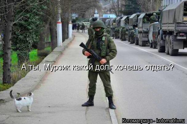 А ты, Мурзик какой долг хочешь отдать?... Котоматрица: А ты, Мурзик какой долг хочешь отдать?