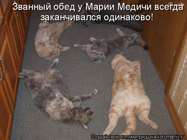 Званный обед у Марии Медичи всегда заканчивался одинаково!... Котоматрица: Званный обед у Марии Медичи всегда заканчивался одинаково!