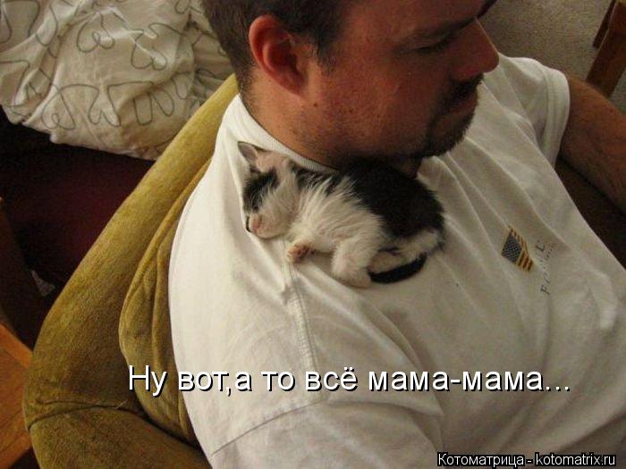 Ну вот,а то всё мама-мама...... Котоматрица: Ну вот,а то всё мама-мама...