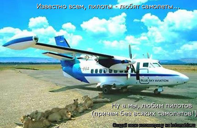 Известно всем, пилоты - любят самолеты... Ну а мы, любим пилотов (причем без всяких самолетов!)... Котоматрица: Известно всем, пилоты - любят самолеты... Ну а мы, любим пилотов (причем без всяких самолетов!)