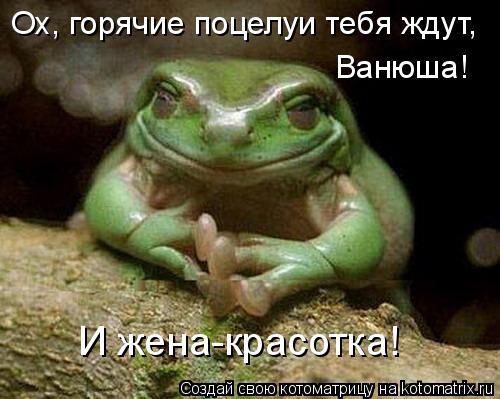 И жена-красотка! Ох, горячие поцелуи тебя ждут, Ванюша!... Котоматрица: И жена-красотка! Ох, горячие поцелуи тебя ждут, Ванюша!
