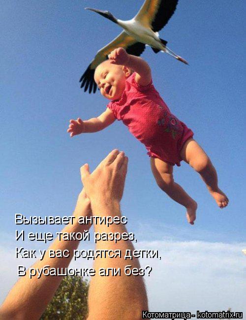Вызывает антирес И еще такой разрез, Как у вас родятся детки, В рубашонке али без?... Котоматрица: Вызывает антирес И еще такой разрез, Как у вас родятся детки, В рубашонке али без?