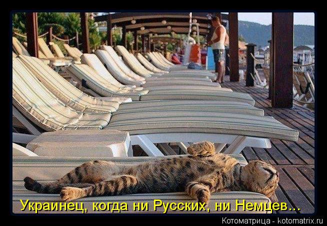 Украинец, когда ни Русских, ни Немцев...... Котоматрица: Украинец, когда ни Русских, ни Немцев...