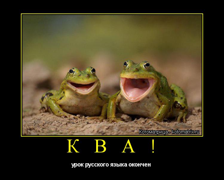 К В А ! урок русского языка окончен ... Котоматрица: К В А ! урок русского языка окончен