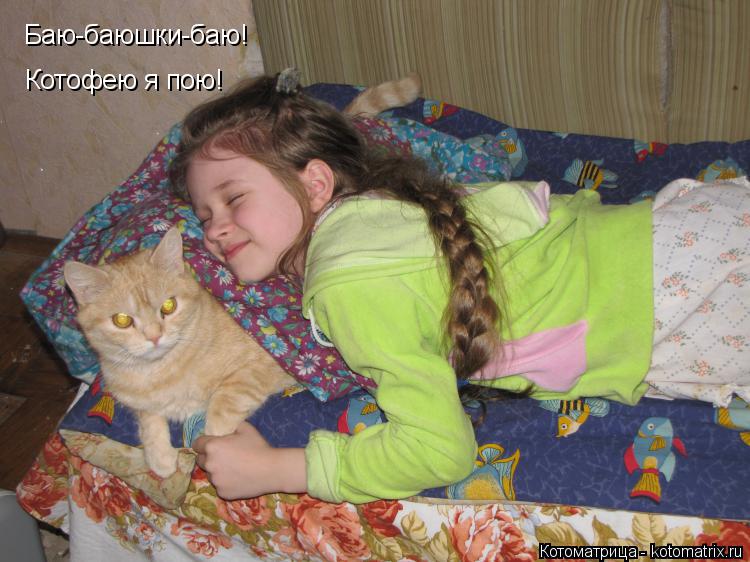 Баю-баюшки-баю! Котофею я пою!... Котоматрица: Баю-баюшки-баю! Котофею я пою!
